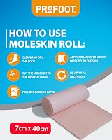 PROFOOT Moleskin Roll 2 Pack Hypoallergenic Waterproof Foot Care view 4