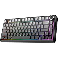 EPOMAKER x Aula F75 Gasket Mechanical Keyboard, 75% Wireless Hot Swappable Gaming Keyboard with Five-Layer Padding&Knob, Blue
