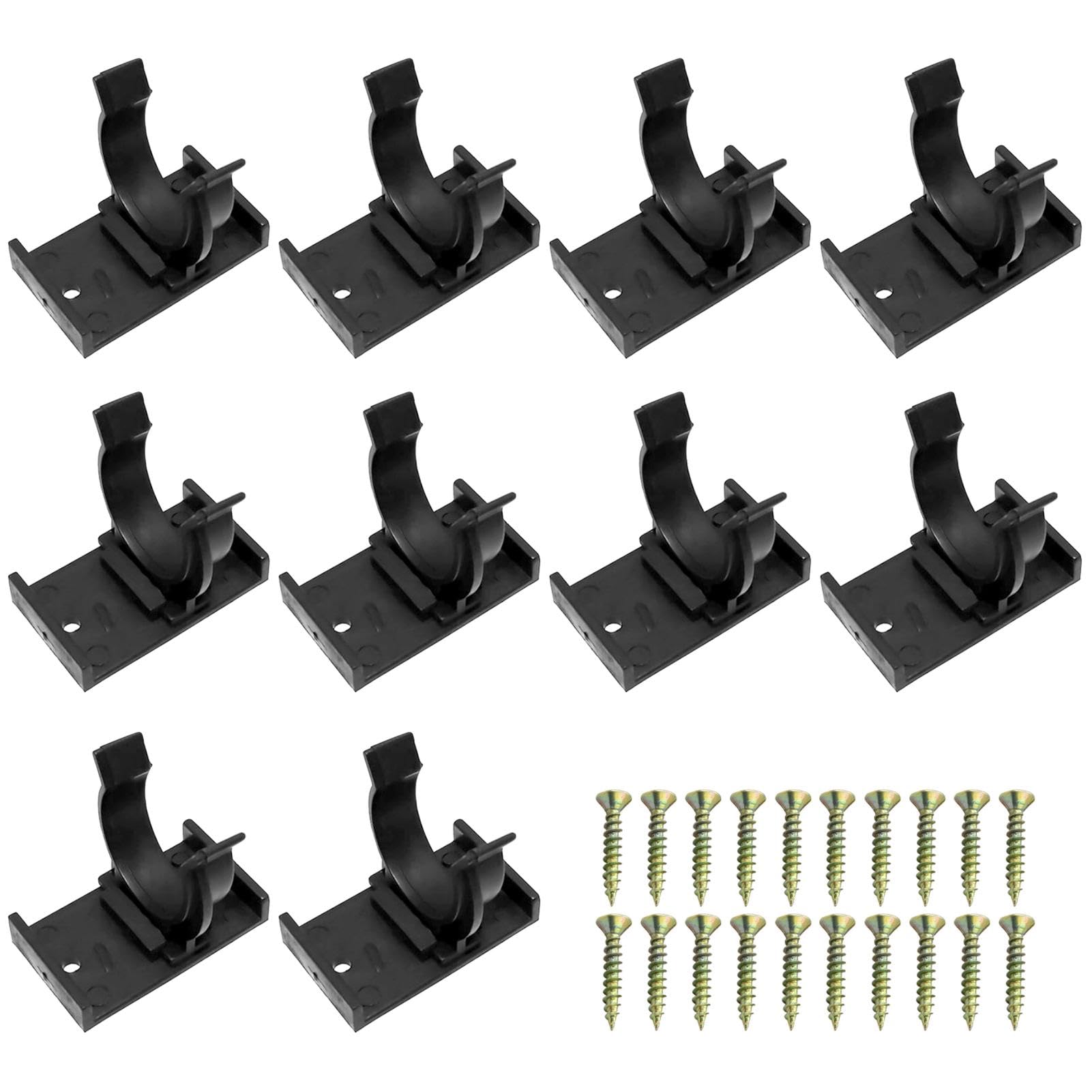 OTAIVE 10pcs Kitchen Kick Board Plinth Clips, Kickboard Clips with 20pcs Self Tapping Screws, Plinth Leg Clips Kitchen Baseboard Clips fit 30-31 mm/1.18-1.22 in Diameter