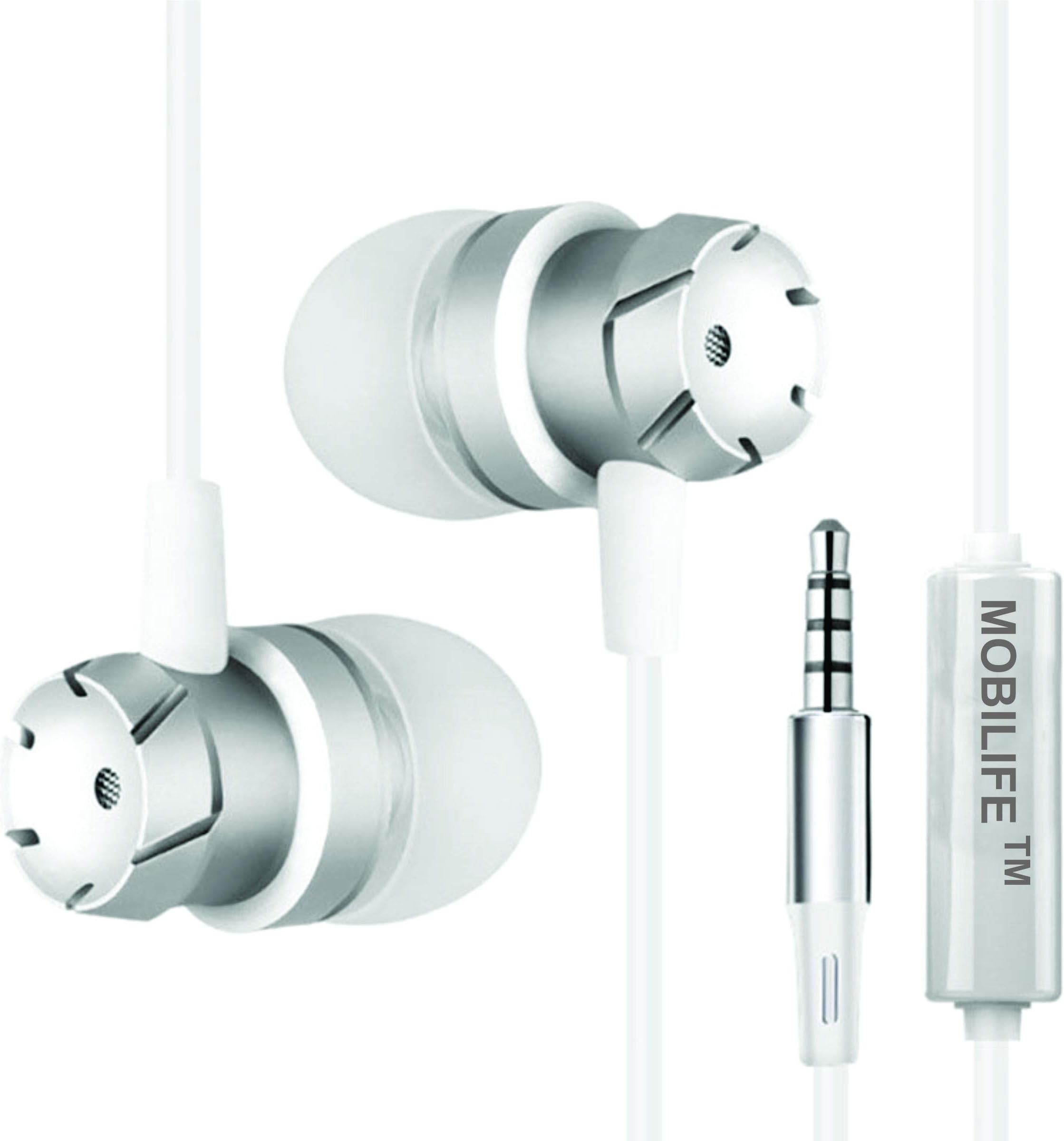 Hoteon Tree Song Metal in-Ear Earphone, Extra Bass, Remote Control, Mic and Phone Call (Silver)