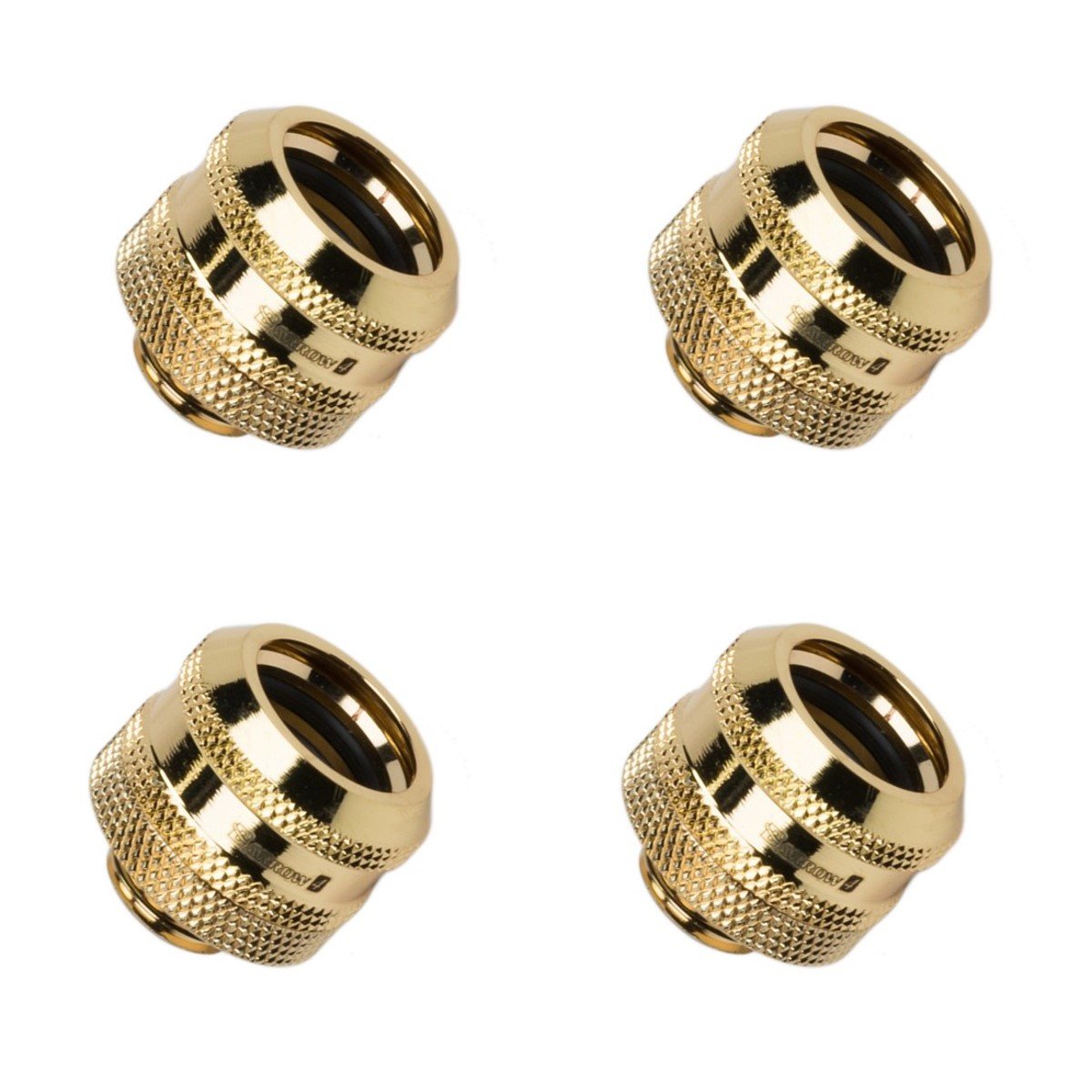 Barrow G1/4" to 16mm Hard Tubing Compression Fitting, Gold, 4-pack