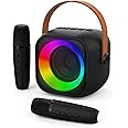 Jeefu Karaoke Machine for Kids, Toys for 3-12 Years Old Girls Gifts, Kids Karaoke Microphone Machine Toy, Best Fun Christmas Birthday Gifts for 5 6 7 8 9 10 11 Years Teens Girl Boys Black