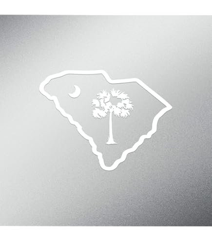 South Carolina Outline Vinyl Decal - High Quality SC State Sticker Made In USA - 4.5 X 3.45 Inches