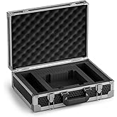 Phenyx Pro Medium Size Carrying Case, Customizable Pre-Diced Foam, Aluminum Alloy Sturdy Build, Suitable for Wireless Mic System Storage & Camera Gear Transportation
