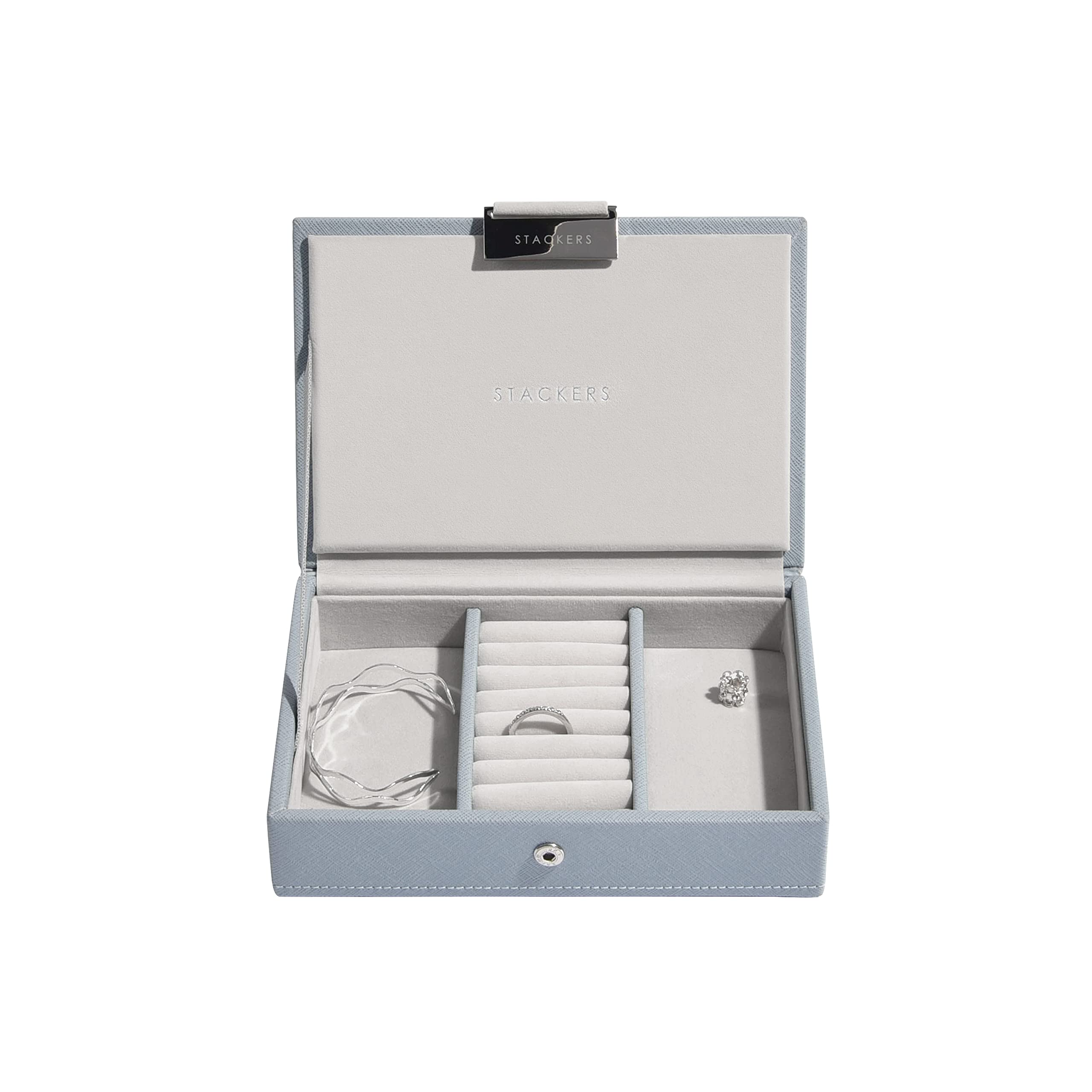 Stackers Dusky Blue Mini Jewellery Box Lid
