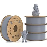 Creality Hyper PLA Filament 1.75mm, 30-600mm/s High Speed 3D Printer Filament, Dimensional Accuracy +/-0.02mm, Fit Most FDM 3D Printers, 4 Pack 1kg Spool(2.2lbs), Grey