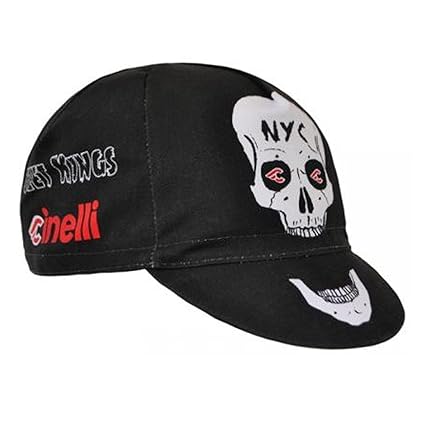 Cinelli Cap Vintage Fahrrad Rider Mützen Kappen Fixie Retro Rennrad Fahrer, RiderCaps, Stil Street Kings schwarz
