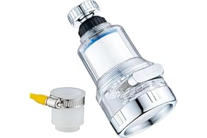 Kitchen Faucet Water Filter,360° Rotating Sink Water Filter Faucet, Anti-Splash Faucet Filter,Tap Water Filter,3 Modes Adjust