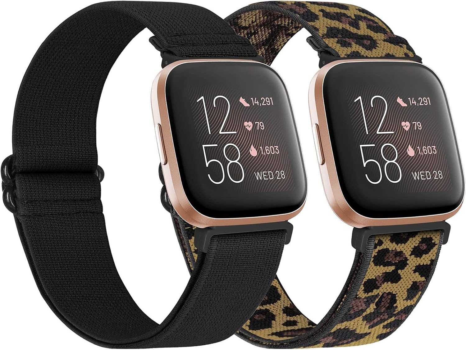 Mantimes Bracelet de montre élastique compatible avec Fitbit Versa