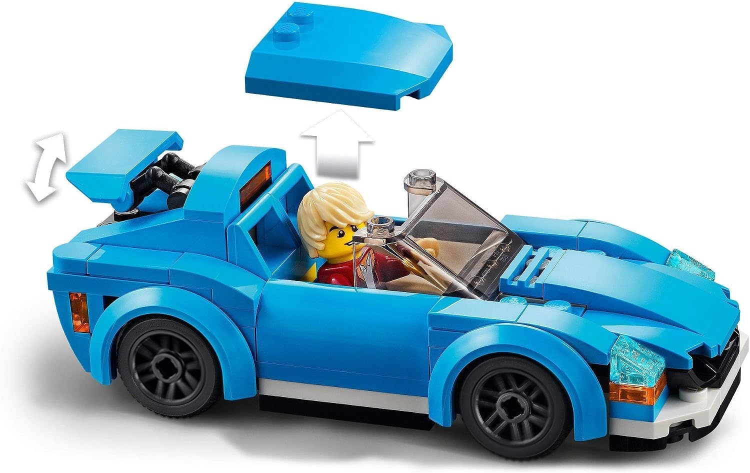 LEGO 60285 City Great Vehicles Sports Car Toy with Removable Roof, Racing Cars Model Building Set - Image 4