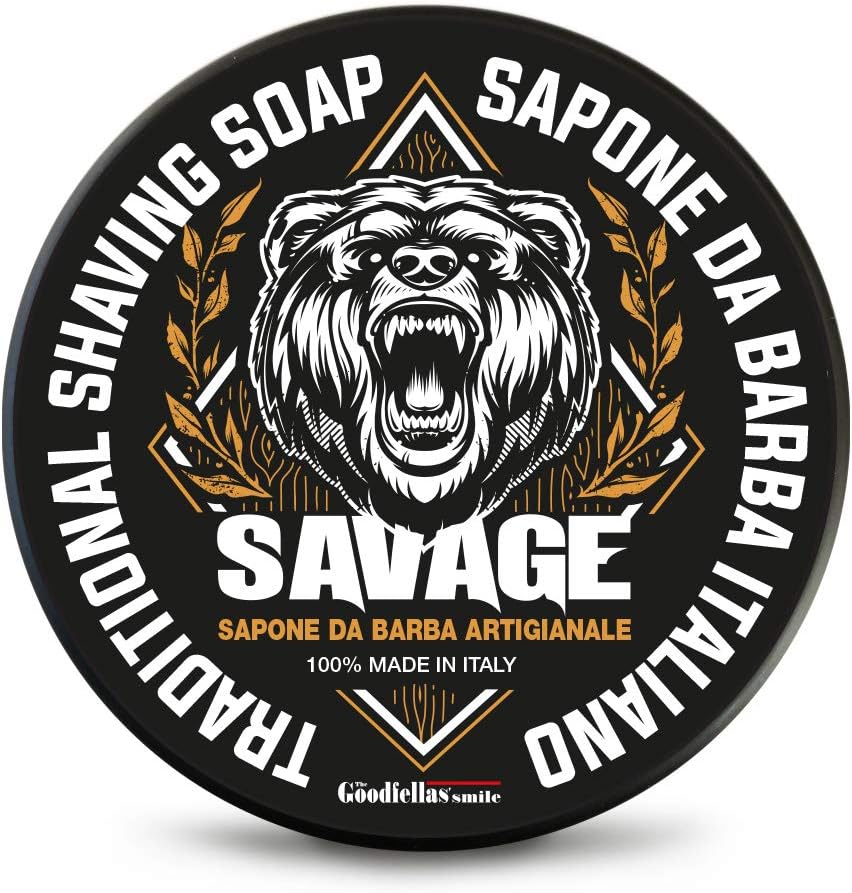 THE GOODFELLAS' SMILE Savage Traditional Shaving Soap, 100 g, 12 count (Pack of 1)
