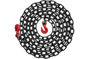 Falcon Cargo 1/4" X 15' Grade 80 Transport Binder Chain - 3500LB WLL - Clevis Grab Hook, Tie-Down, Towing