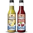 Syruvia Sugar-Free Snow Cone Syrup 12.7oz -0 Calorie Pina Colada & Cherry Syrup For Shaved Ice, Snow Cones, Slushies, Italian