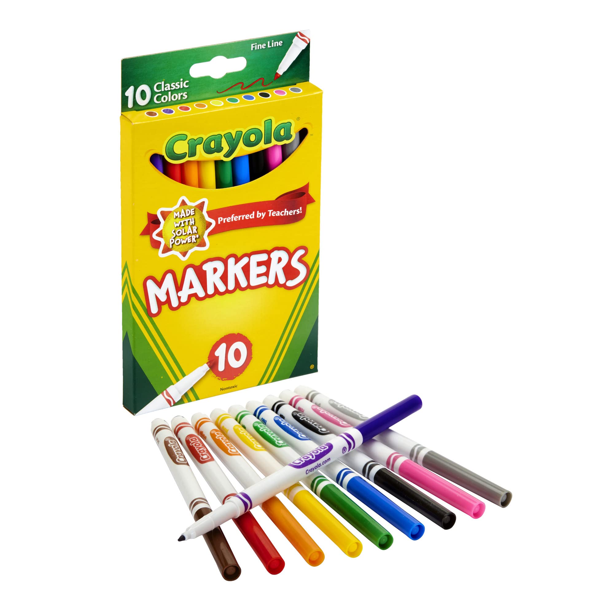 CRAYOLA MARKERS FINE LINE 10 COUNT