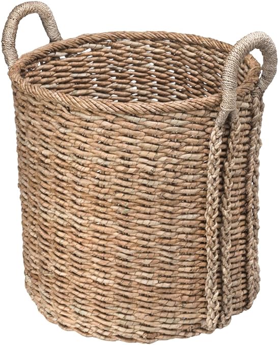 KOUBOO 1060038 Large Round Seagrass Basket, 20" x 20" x 24