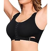 CYDREAM Wireless Front Closure Bras for Women No Underwire Full Coverage - Post Surgery Compression Comfortable Everyday Bra
