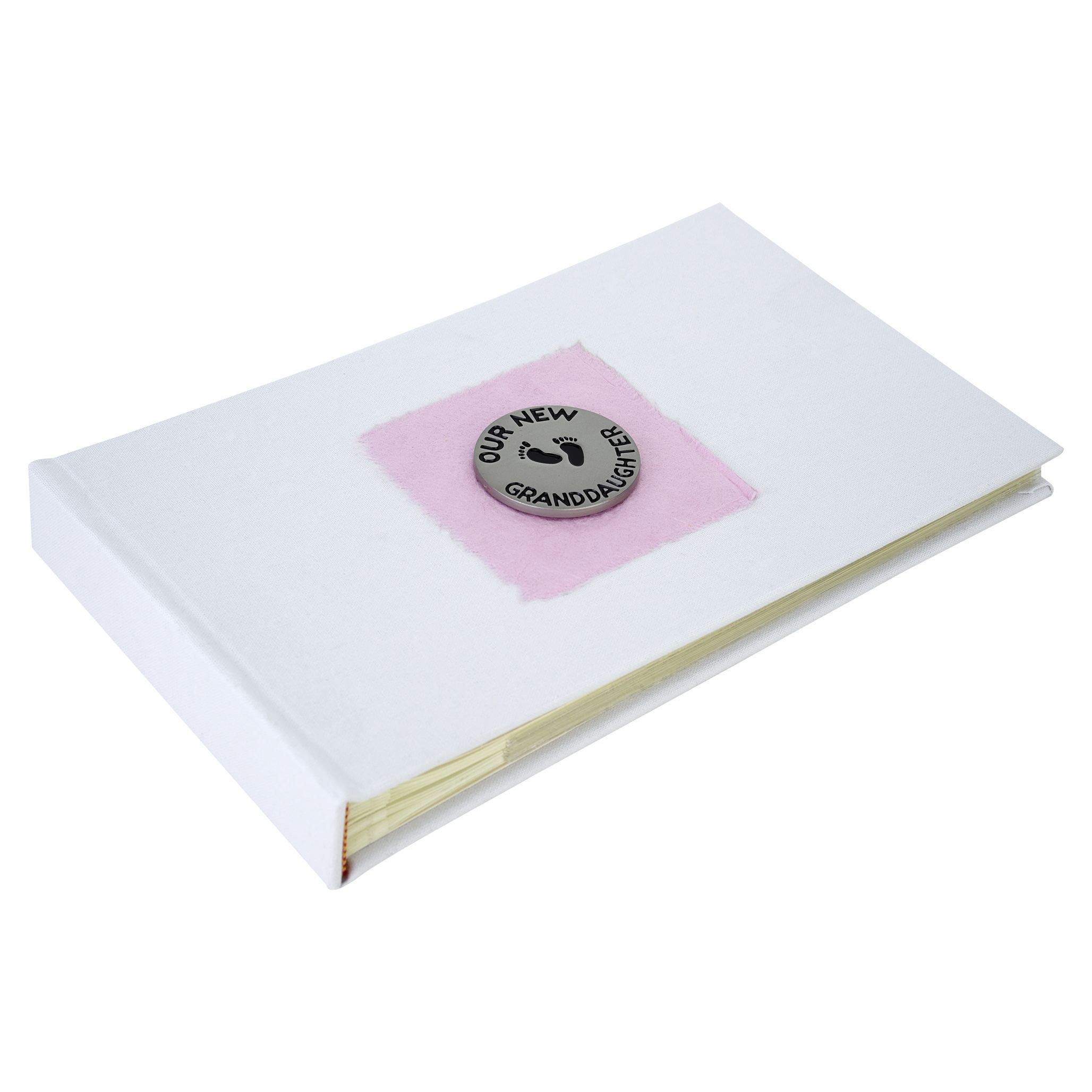 Metal Planet Ltd Our new Granddaughter photo album - holds 40 photos 6x4 inch size in clear slip in sleeves with lined message area to caption your photos.