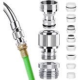 Faucet Quick Adapter Connector with Aerator | Sink Faucet to Shower Hose | Garden Hose | Washing machine hose with Multi-Interface Converter