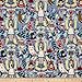 Cotton + Steel Rifle Paper Co Canvas Metallic Wonderland Fabric, Light Blue