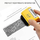 Miseyo Identity Theft Protection Roller Stamp Set Yellow 6 Refills Included view 3