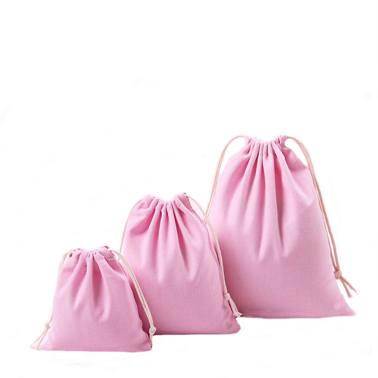Amoyie 3 pcs Drawstring Storage Bag Set for Cosmetic, Baby Stuff, Travel Home Accessories — image 1
