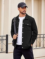 COOFANDY Men's Quilted Shirt Jacket Fashion Shacket