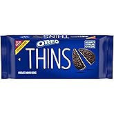 OREO Thins Chocolate Sandwich Cookies, Family Size, 11.78 oz | Always Made with Real Cocoa, Certified Kosher