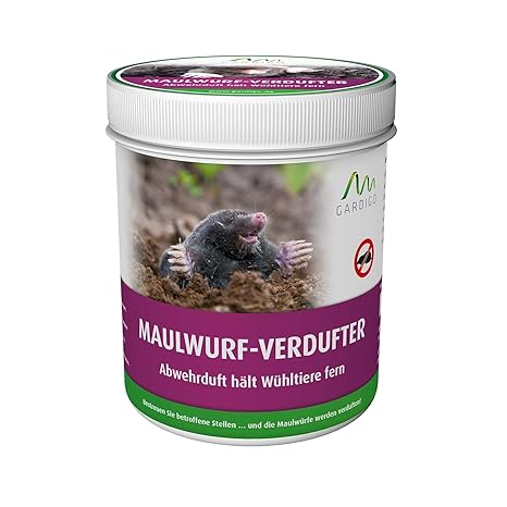 Gardigo Maulwurf-Verdufter 300 g Granulat, Maulwurf-Stopp, Maulwurfabwehr, Maulwurfschreck