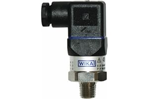 WIKA 50398083 General Purpose Pressure Transmitter, 4 - 20mA 2-Wire Signal Output, Stainless Steel 316L Wetted Parts, 0-200 psi Range, +/-0.5% Accuracy, 1/4" Male NPT Connection