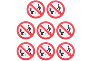 Hemobllo 8pcs Toilet Target Aiming Stickers for Potty Training, Reusable Pee Stickers with Red Target Decals,
