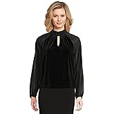 Vince Camuto Womens Mock Neck Top with Long Sleeve