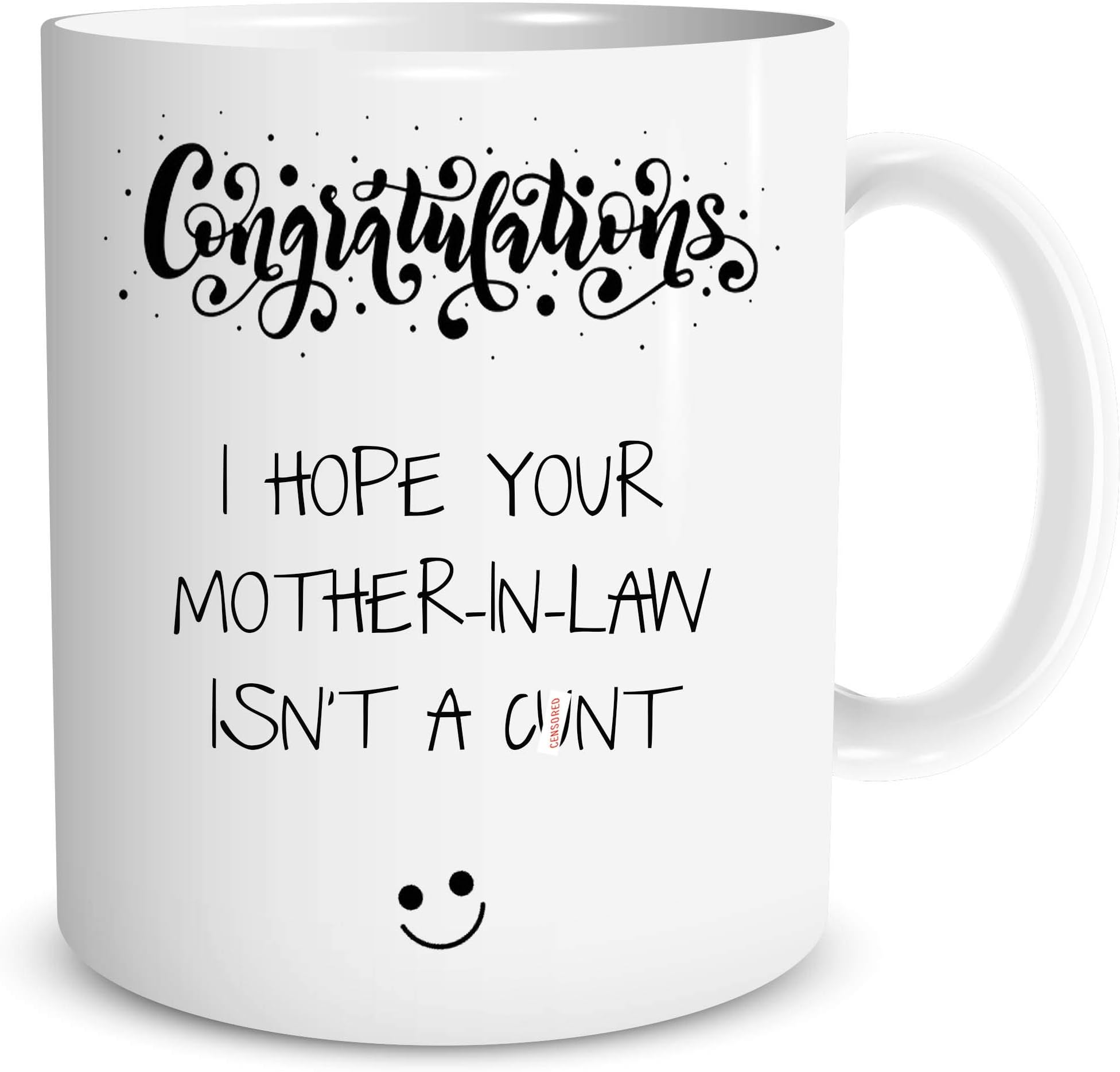 Funny Novelty Mug Congratulations Engagement Wedding Marriage Gift Present Mother In Law Best Friend Gift Adult Humour Joke Mugs WSDMUG1035