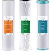 iSpring F3WGB32BM 3-Stage Whole House Water Filter Replacement Pack | Reduces Iron, Manganese, Chlorine, Sediments, 4.5" x 20" Industry-Standard Water Filter Fits WGB32BM &amp; WHO32BM