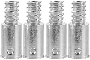 ZHUOJIRONG 4Pcs Threaded Headpiece Accessories Easy Installation Threaded Broom Handle Replacement Tips Iron Pole Adapter End