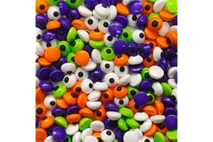 Sentovac Small Candy Eyes for Decorating | Edible Candy Eyeballs Sprinkles for Halloween Christmas | Cake and Cupcake Topper Decorations | 2.75oz 4 Color Edible Eyes (1cm)
