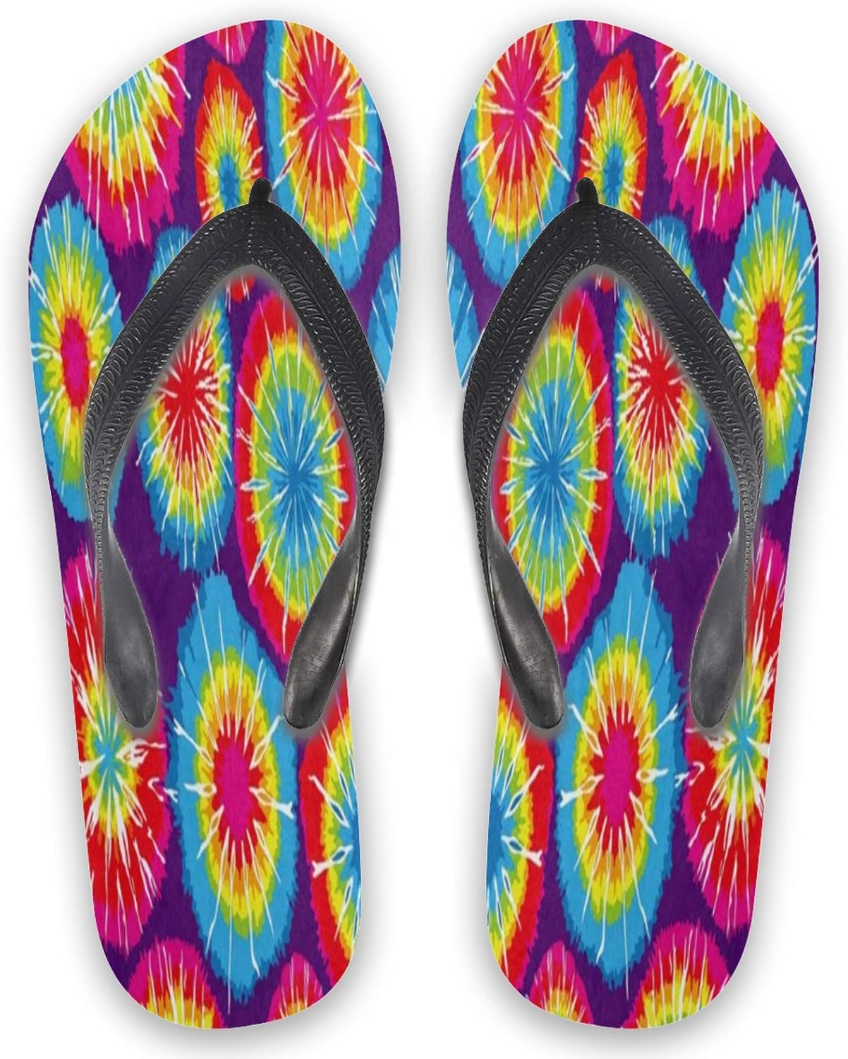 tie dye rubber sandals