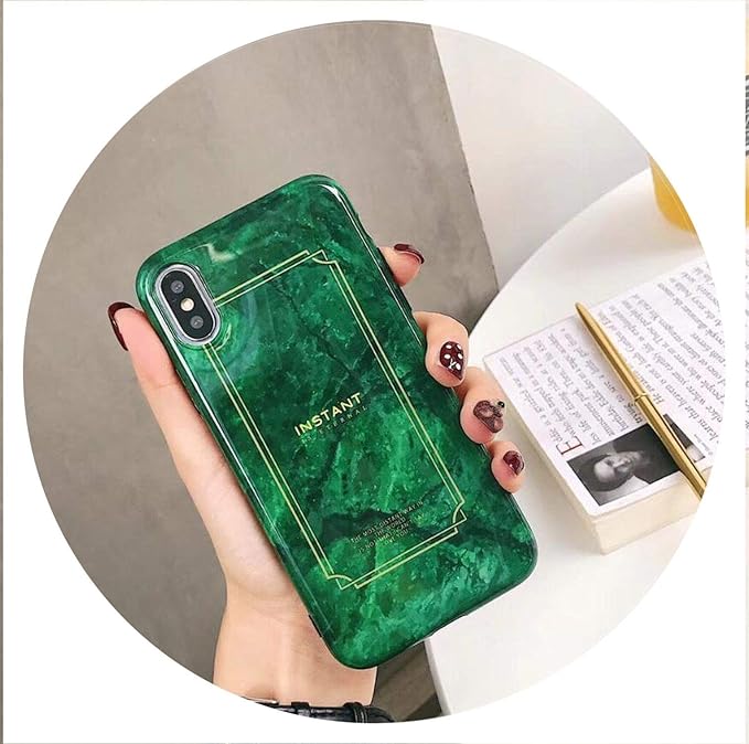 Amazon シンプル ファッション ブラック エメラルド マーブル ファニー 携帯電話ケース Iphone 6 6s 6plus 7 7plus 8 8plus X 10 6 5 Xr Xs Max Canvas グリーン ケース カバー 通販