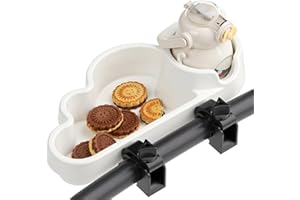Li & Zhao Universal Stroller Snack Tray Attachment - Universal Snack Tray for Cloud Cup Holder Tray Stroller Tray Attachment Plastic Accessories for Baby,Toddler(Beige)