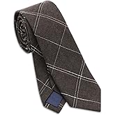 Gsyziux Cotton Ties for Men Plaid Striped Skinny Ties for Men Self-Tie Mens Neckties for Office Wedding Daily