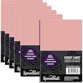 Speedball Speedy-Carve Premium Printmaking Blocks - 4" x 6" Pink Carving Material, Soft &amp; Precise (6-Pack) - Perfect for Custom Stamps, Block Printing &amp; Art Projects