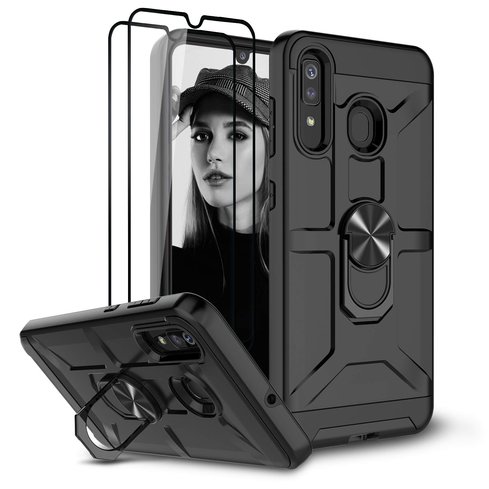Jeylly Case for Galaxy A20/A50 with Tempered Glass