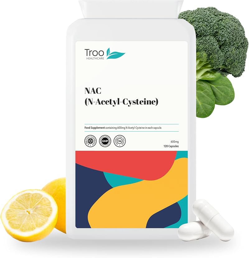 Troo Healthcare NAC Supplement 600mg - Vegan Detox Support 120 Count