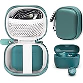 CaseSack Case for Lab Go Pop+, Go Air Pop, Air Tones+/ Tones, JBuds Mini True Wireless Earbuds, Compact Organizer for The Charger case and Charger Cord (Green)