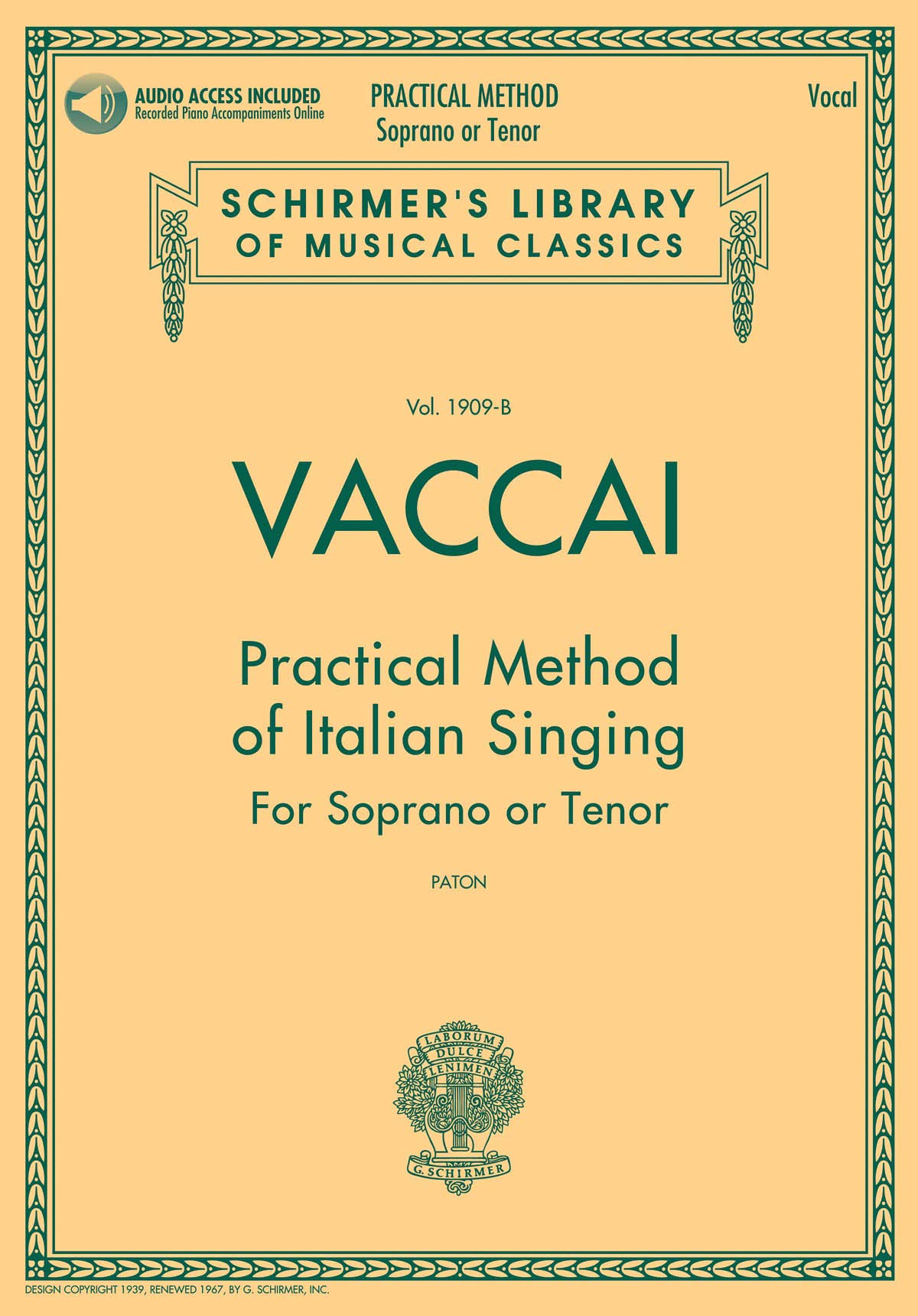 Practical Method Of Italian Singing: For Soprano Or Tenor