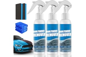 NIUYOU Car Rust Removal Spray,Ouhoe Iron Powder Remover,Car Rust Removal Spray,Multifunctional Paint Cleaner Car Maintenance Powder Spray Rust Remover Iron Cleaning,Iron Powder Remover for Car(3PCS*100ML)