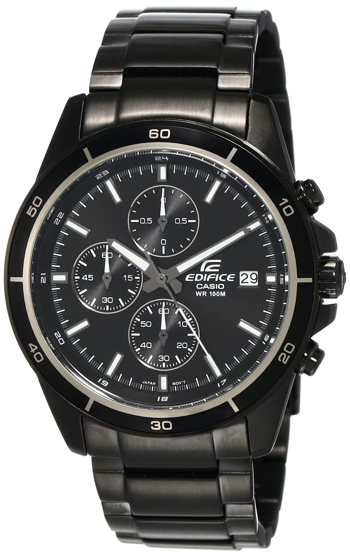 casio edifice chronograph black dial men's watch