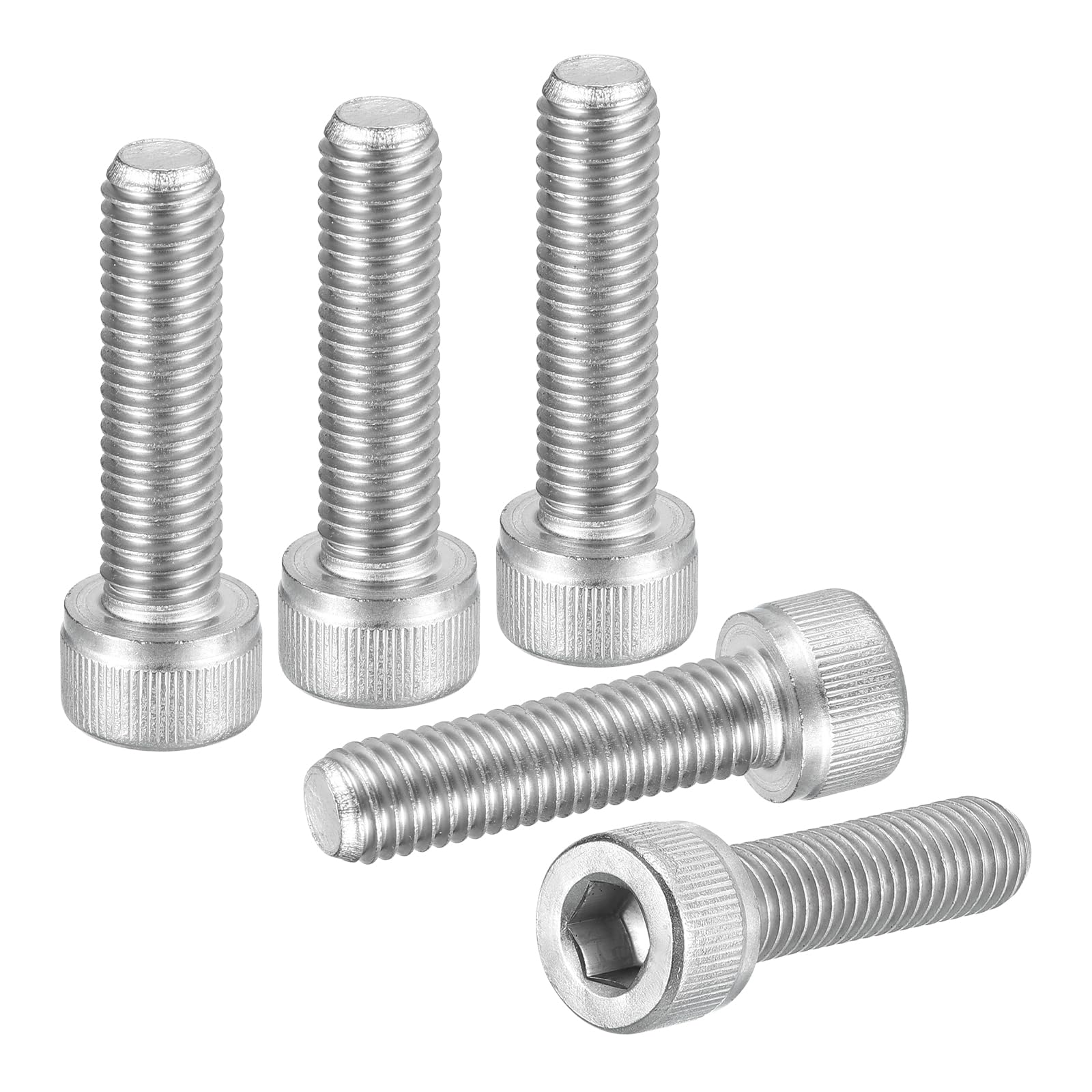 DTGN M8-1.25x30 Socket Head Cap Screws Bolts - 25Pack - Good for Road Bicycle, Mountain Bike, Auto, Motorcycle - 304 Stainless Steel Hex Head Metric Screws - Silver — image 1