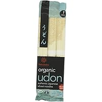Hakubaku Organic Udon, Authentic Japanese Wheat Noodles, No Added Salt, 9.5oz (Pack of 8)