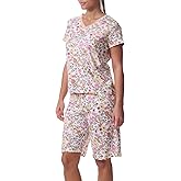 Karen Neuburger womens Short-sleeve Tee and Bermuda Short Pajama Set