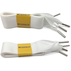 WEGOODZF Satin Ribbon Shoe Laces: 3CM Wide White